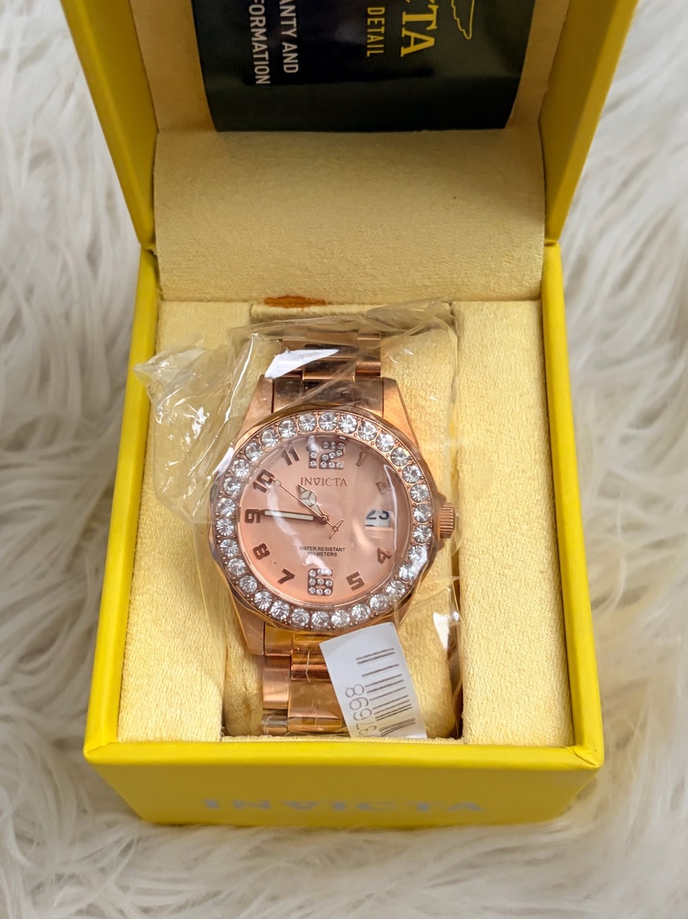 Invicta Rose Gold-Tone Crystal Accent Women's Watch